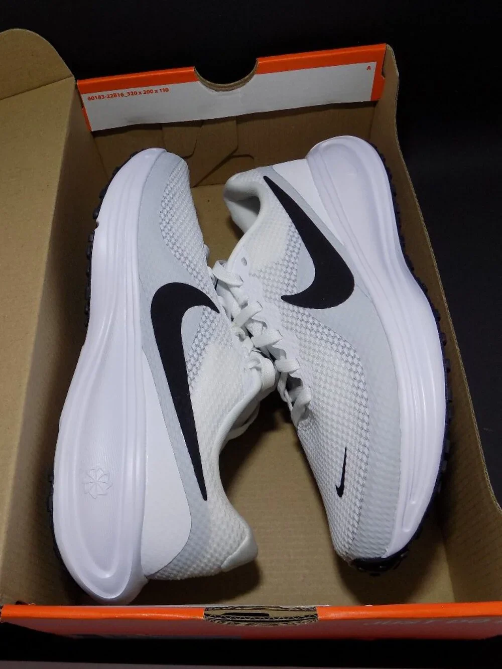 Nike Revolution 8 White/Black Platinum Shoe - Women's Size 7.5